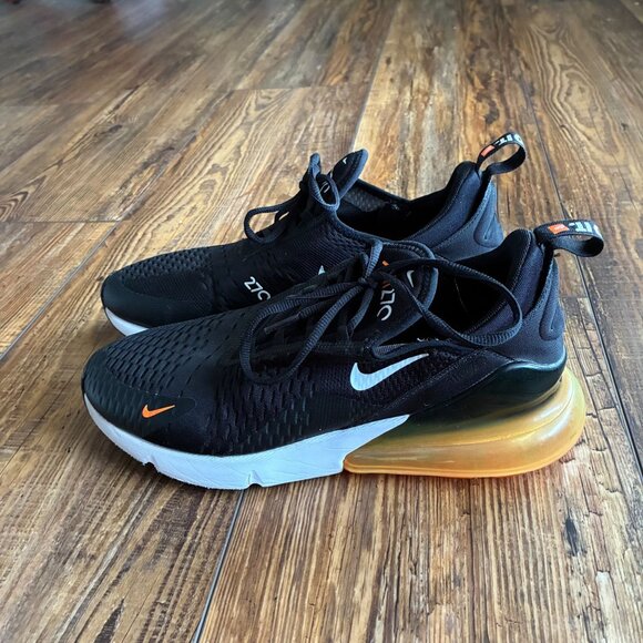 Nike Air Max 270 Black & Orange Size 11 - EUC - Picture 10 of 10